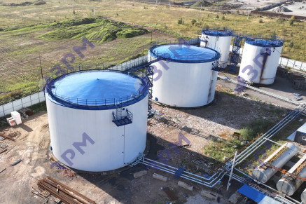 Склад нефтепродуктов на 6000 м3 (проект, изготовление и монтаж)   - Опытный завод резервуаров и металлоконструкций