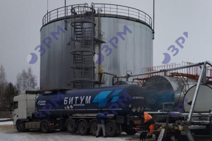 Резервуар РВС-2000 для битума на АБЗ  - Опытный завод резервуаров и металлоконструкций